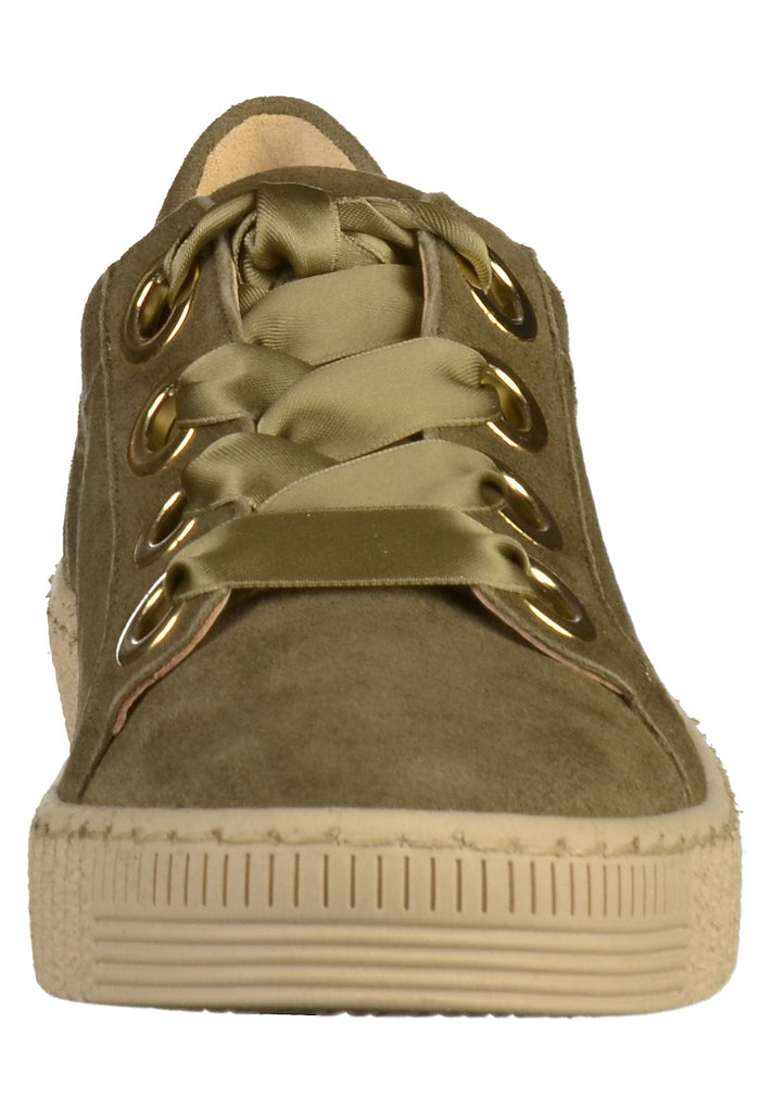 Gabor Halbschuhe Nubukleder Oliv - surf4shoes