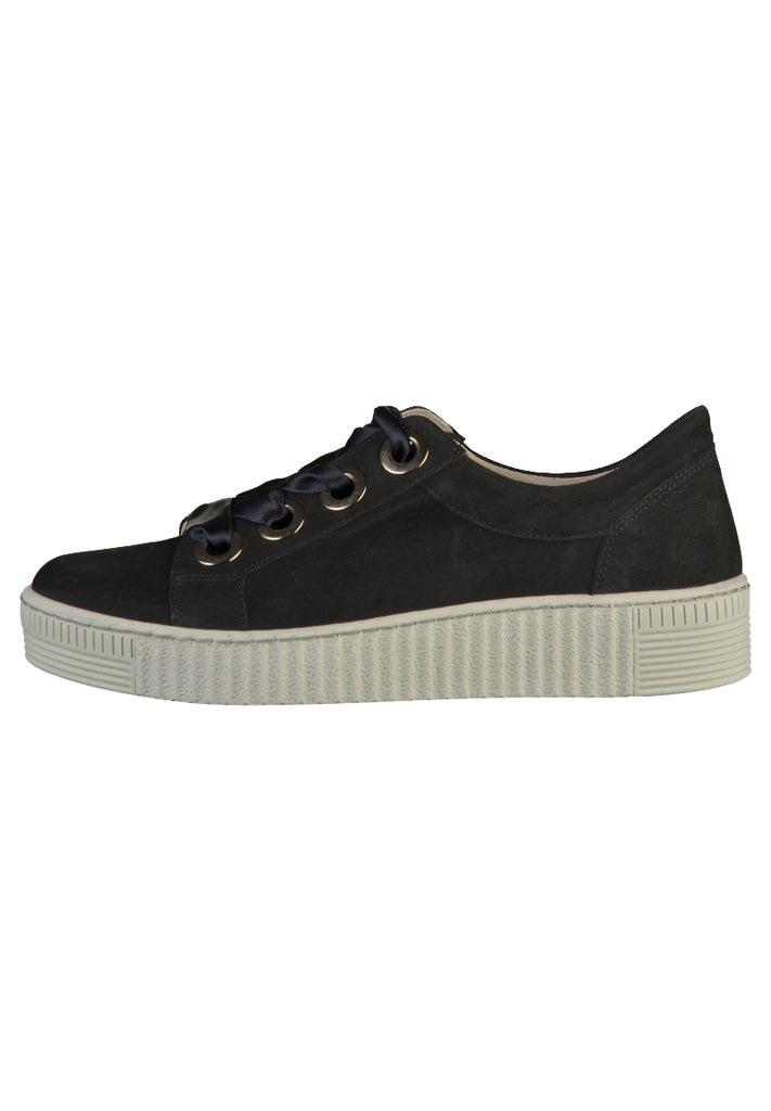 Gabor Halbschuhe Nubukleder Dunkelblau - surf4shoes