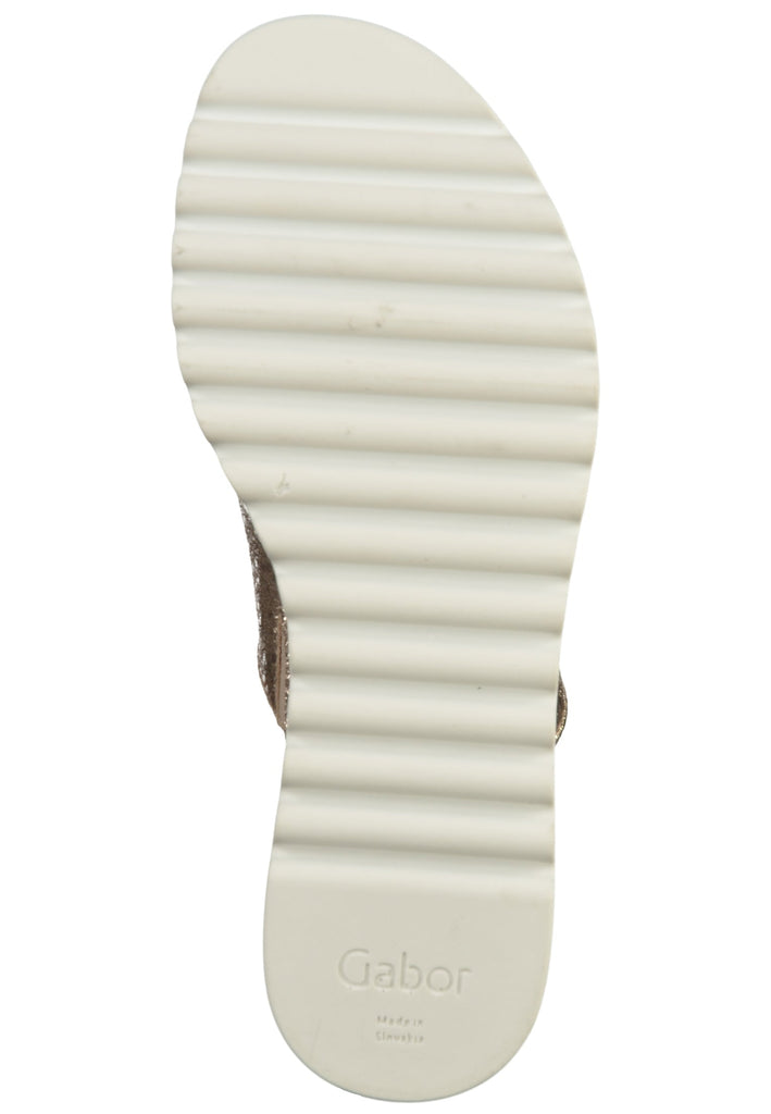 Gabor Pantoletten Leder Beige - surf4shoes