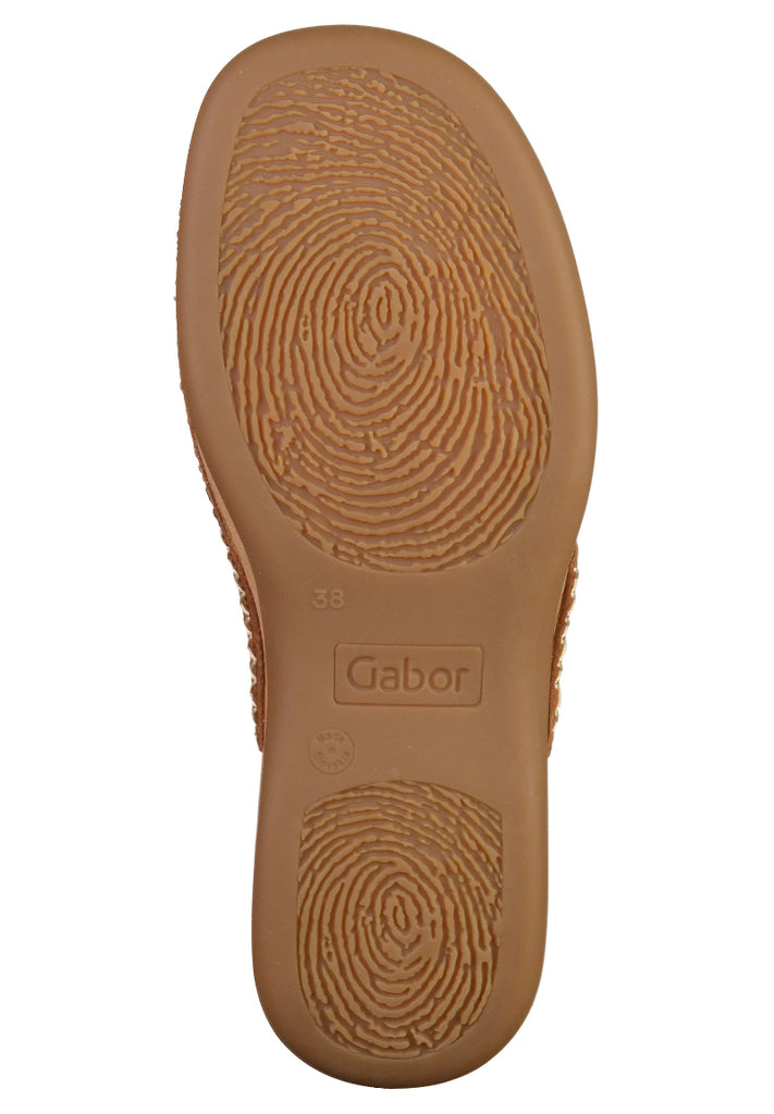 Gabor Zehensteg Leder Braun - surf4shoes