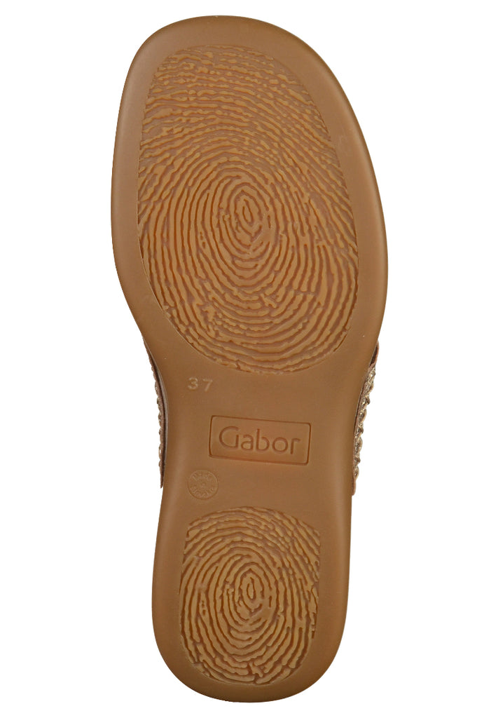 Gabor Zehensteg Lederimitat Gold - surf4shoes