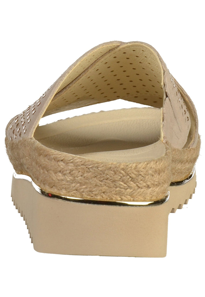 Gabor Pantoletten Leder Beige - surf4shoes