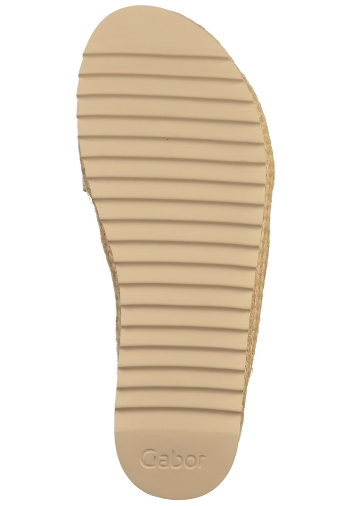 Gabor Pantoletten Leder Beige - surf4shoes