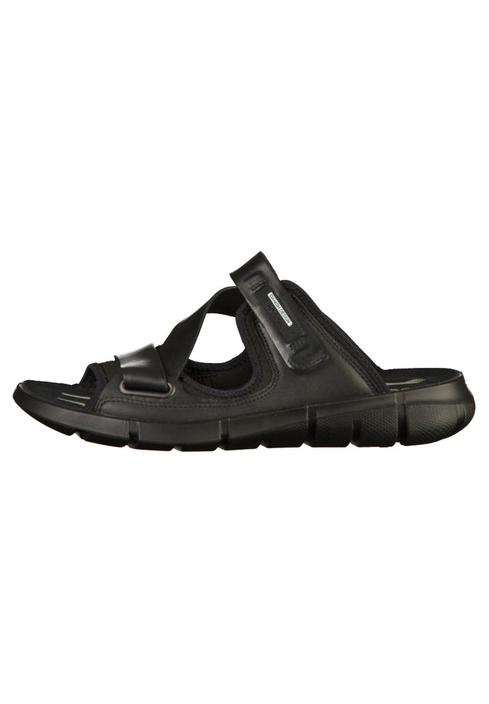 ecco Pantoletten Leder/Textil Schwarz - surf4shoes