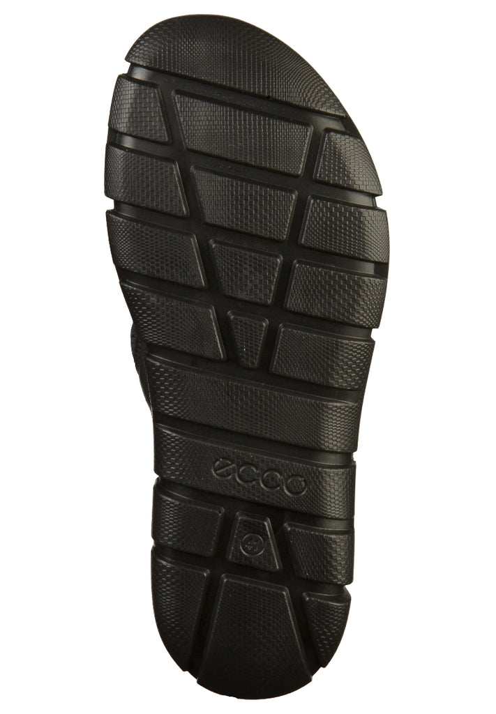 ecco Pantoletten Leder/Textil Schwarz - surf4shoes