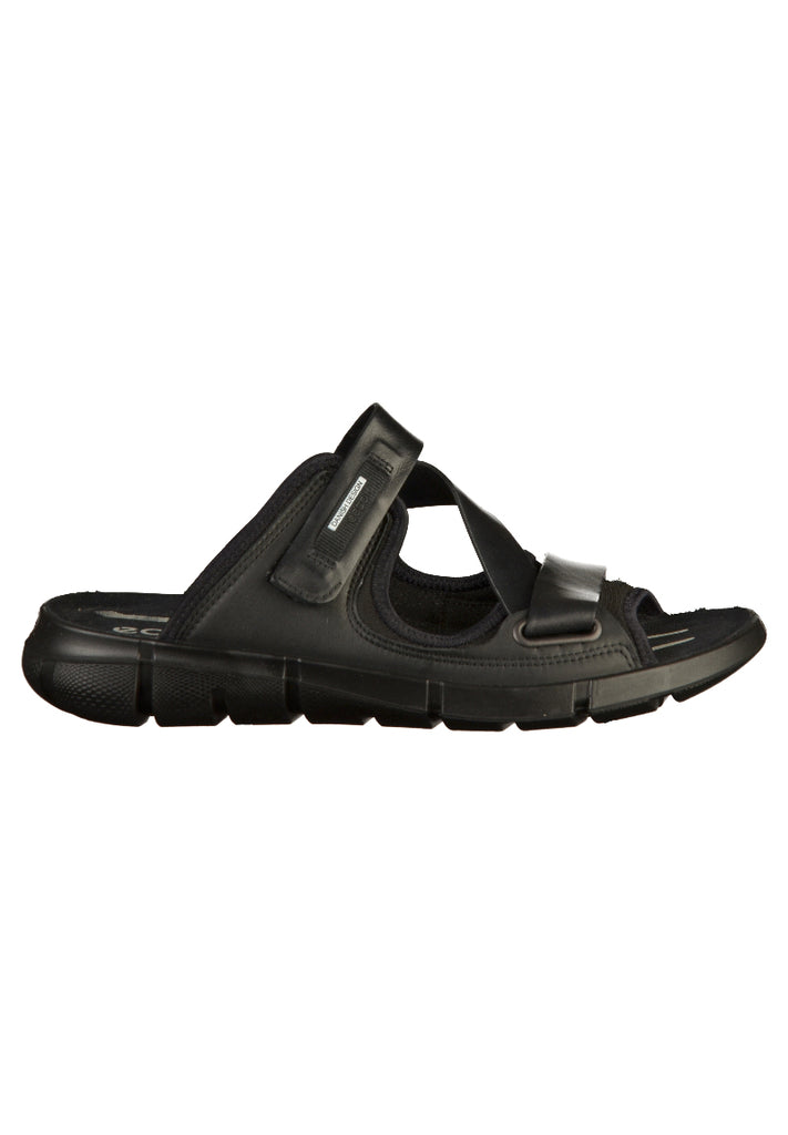 ecco Pantoletten Leder/Textil Schwarz - surf4shoes