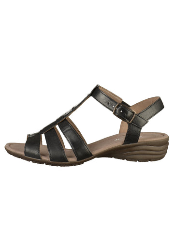 Gabor Sandalen Leder Schwarz - surf4shoes