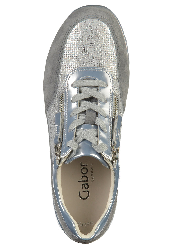 Gabor Sneaker Veloursleder Silber - surf4shoes