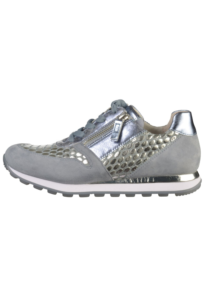 Gabor Halbschuhe Leder Silber - surf4shoes