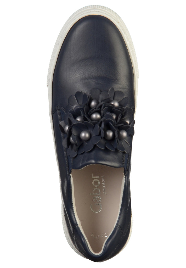 Gabor Slipper Leder Dunkelblau - surf4shoes