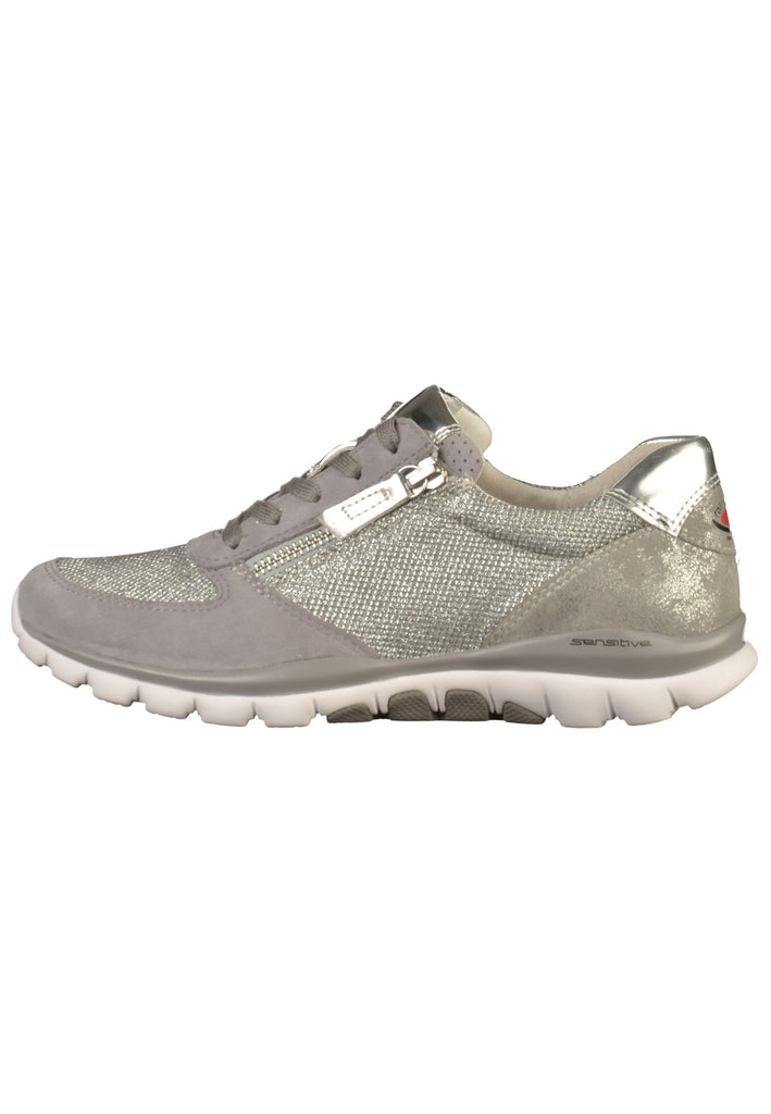 Gabor Sneaker Leder/Textil Altsilber - surf4shoes