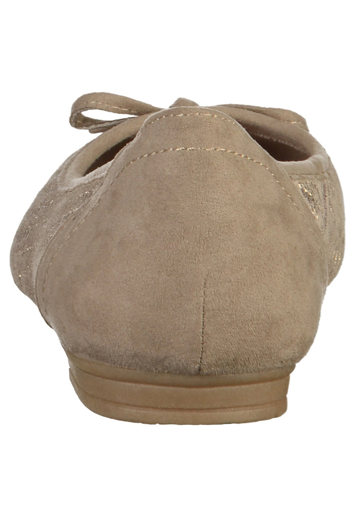 Jana Ballerinas Leder/Textil Taupe - surf4shoes