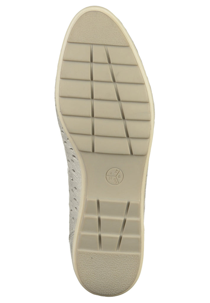 Jana Ballerinas Leder Silber - surf4shoes