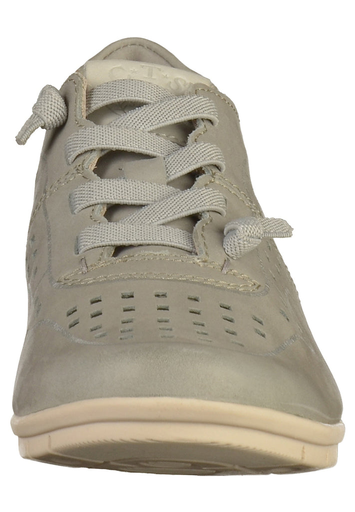 Jana Halbschuhe Leder Hellgrau - surf4shoes