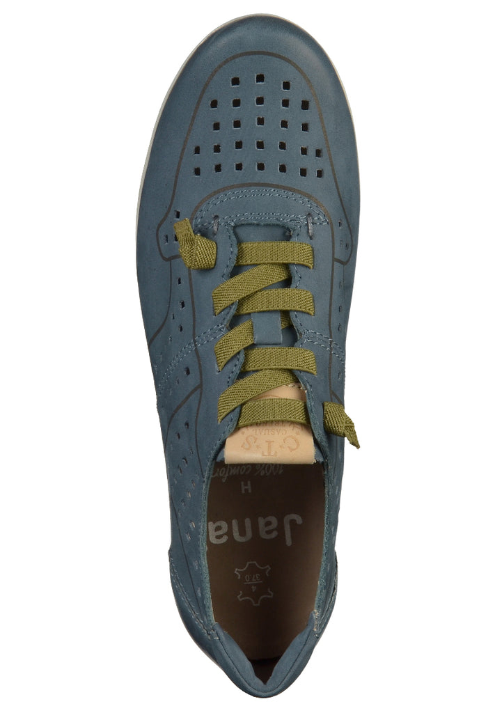 Jana Halbschuhe Leder Jeans - surf4shoes