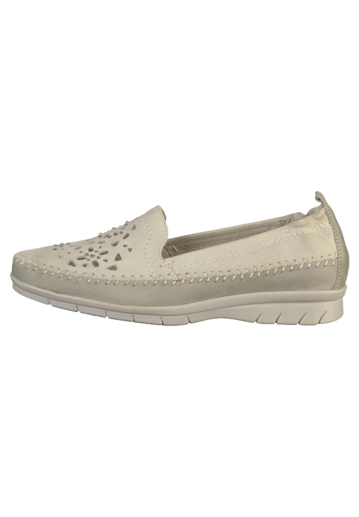Jana Slipper Leder Grau - surf4shoes