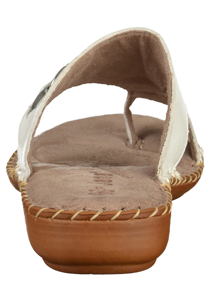 Jana Pantoletten Leder Weiß - surf4shoes