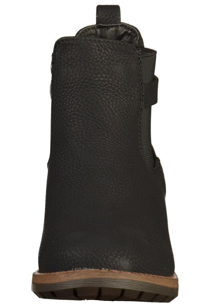 Rieker Stiefelette Lederimitat Schwarz - surf4shoes