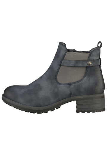 Rieker Stiefelette Lederimitat Blau - surf4shoes