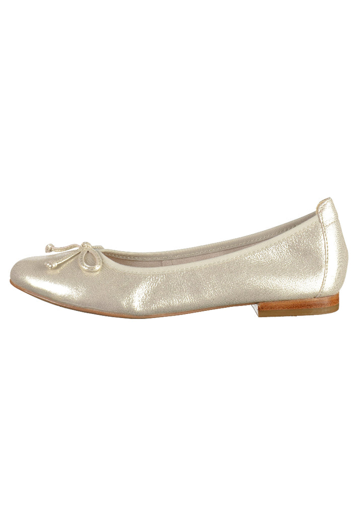 Caprice Ballerinas Leder Silber - surf4shoes