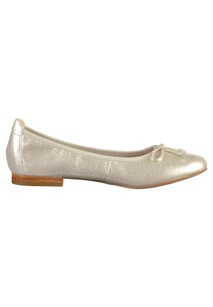 Caprice Ballerinas Leder Silber - surf4shoes
