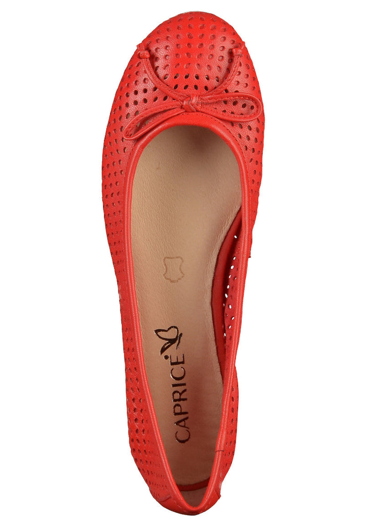 Caprice Ballerinas Leder Rot - surf4shoes