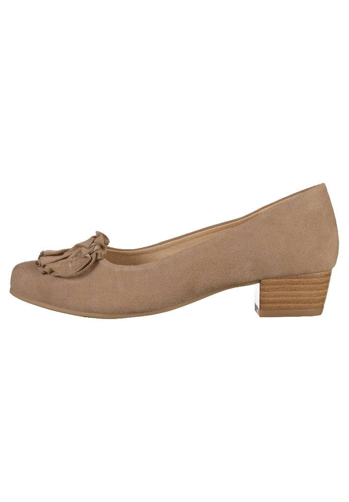 Caprice Pumps Veloursleder Taupe - surf4shoes