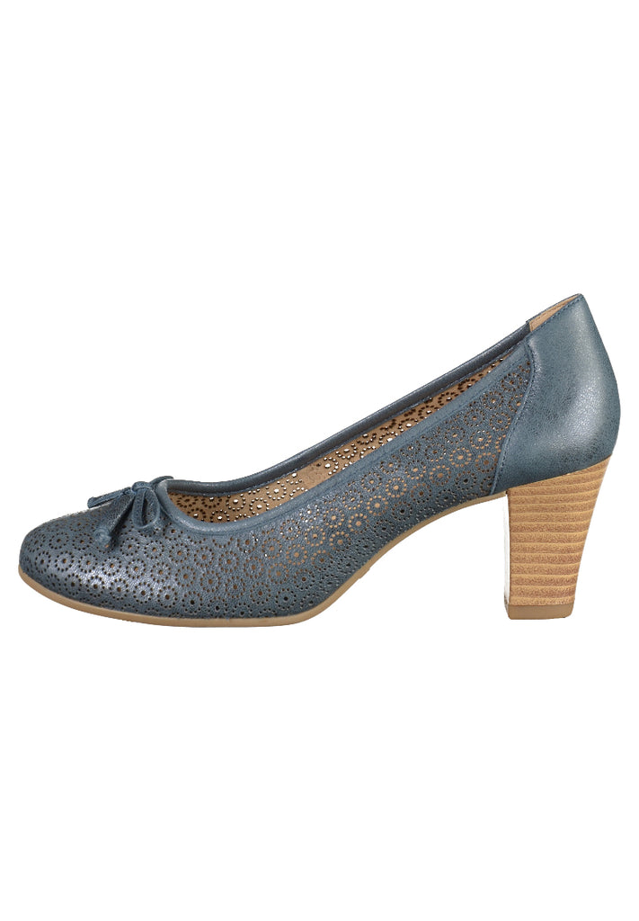 Caprice Pumps Leder Navy - surf4shoes