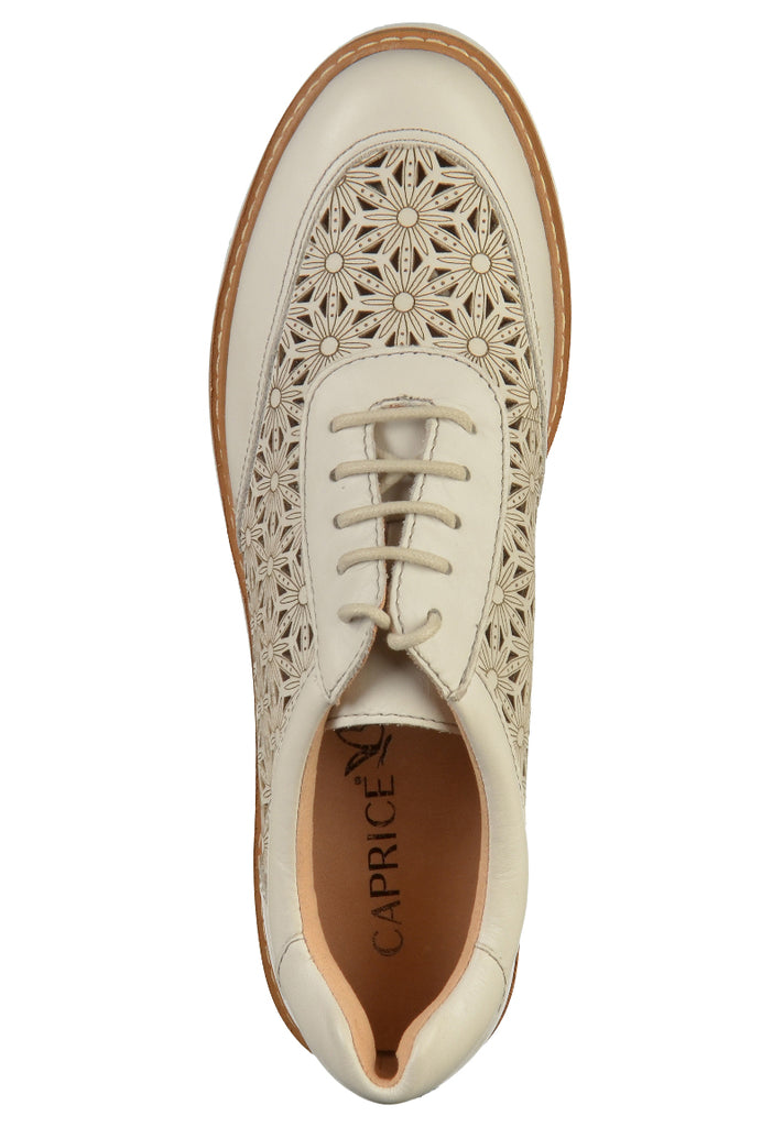 Caprice Halbschuhe Nappaleder Weiß - surf4shoes