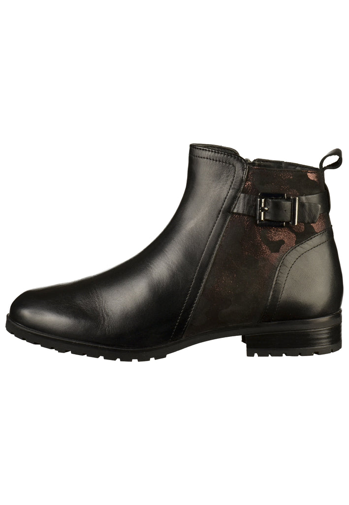Caprice Stiefelette Leder Schwarz - surf4shoes