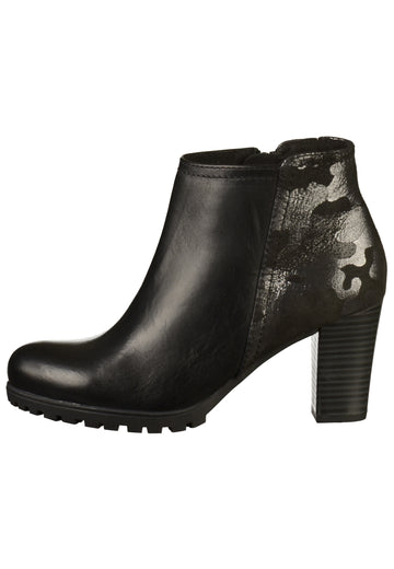 Caprice Stiefelette Glattleder Schwarz - surf4shoes