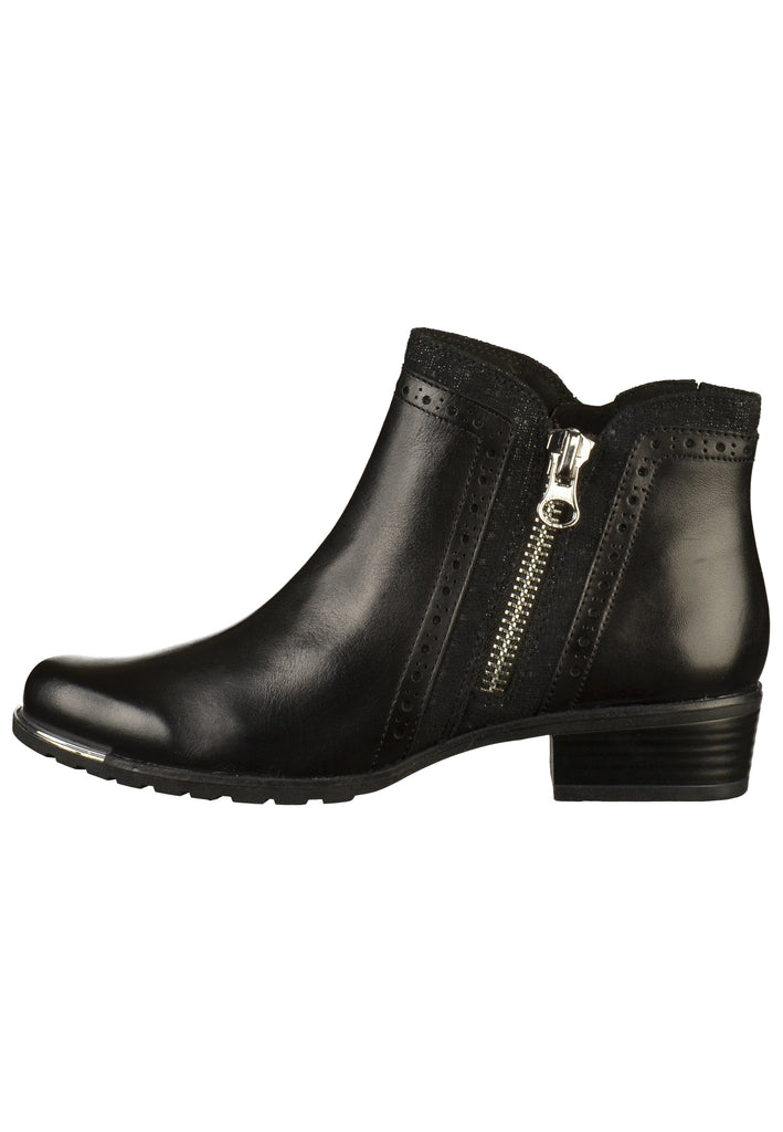 Caprice Stiefelette Leder Schwarz - surf4shoes