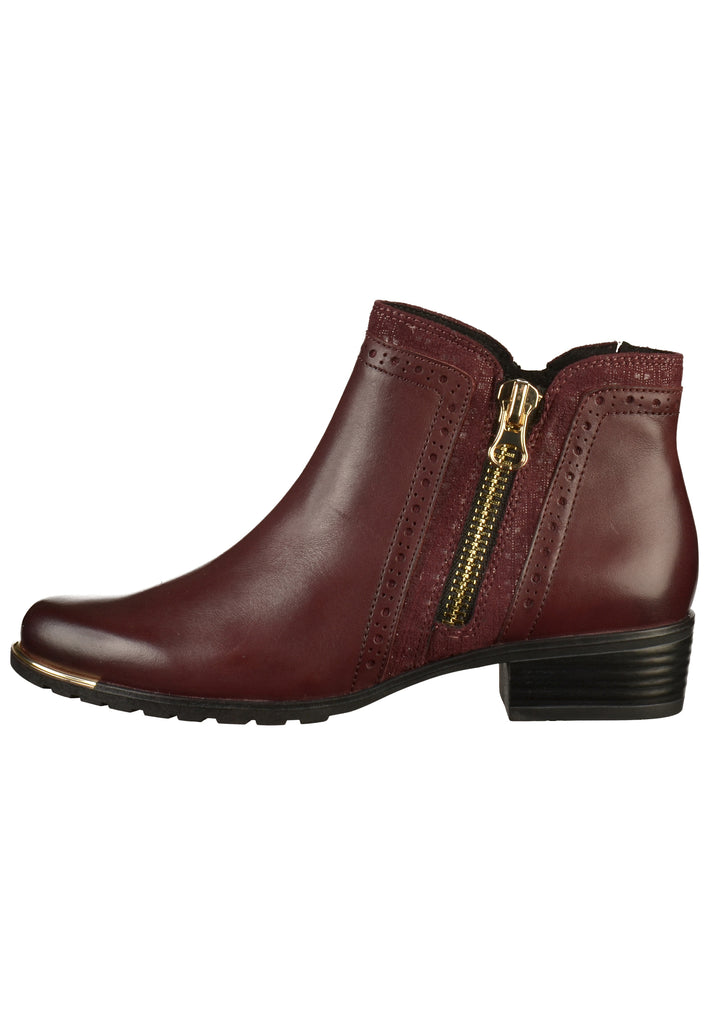Caprice Stiefelette Leder Bordeaux - surf4shoes