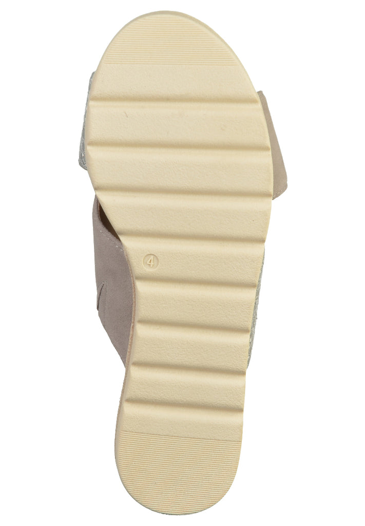 Caprice Pantoletten Leder Grau - surf4shoes