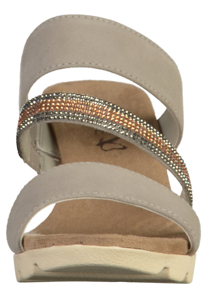 Caprice Pantoletten Leder Hellgrau - surf4shoes