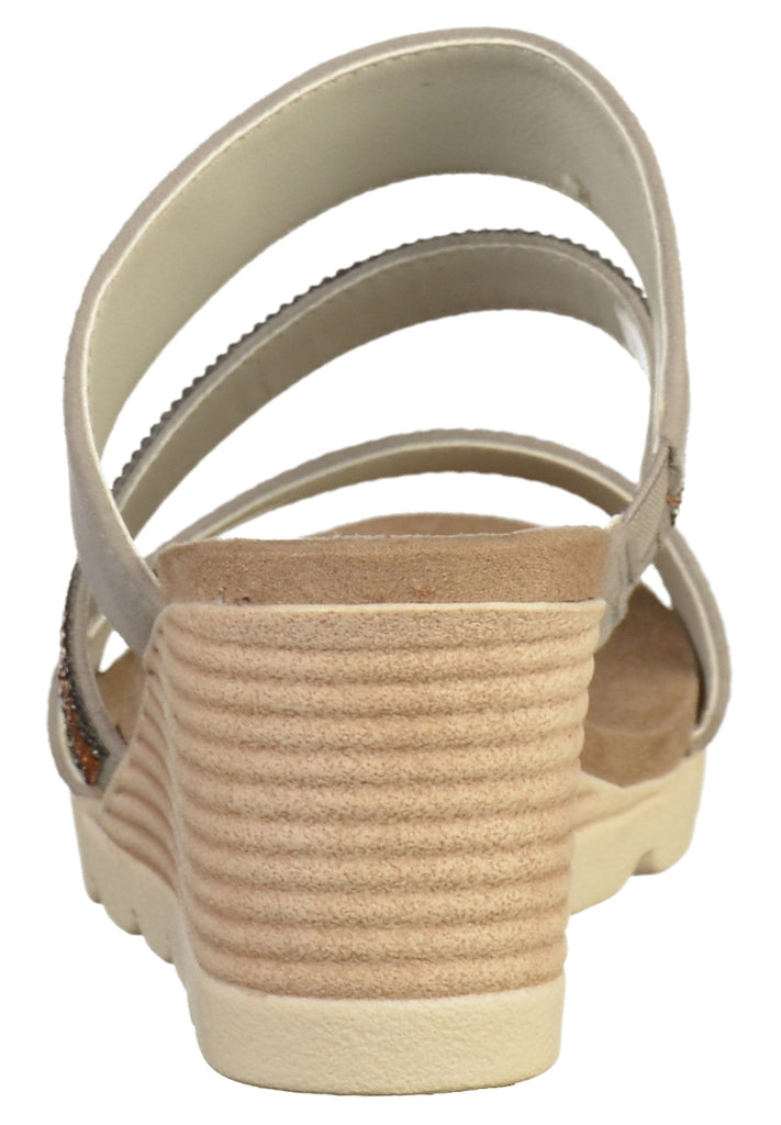 Caprice Pantoletten Leder Hellgrau - surf4shoes