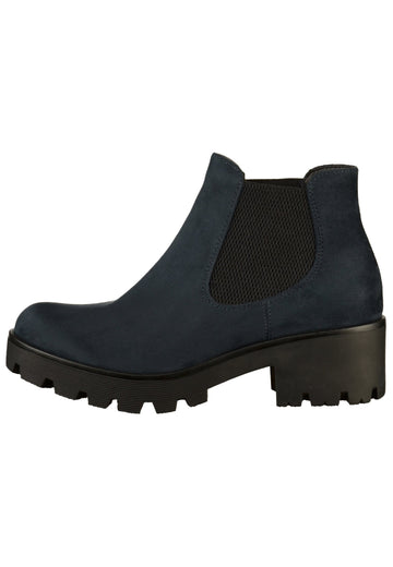 Rieker Stiefelette Lederimitat Blau - surf4shoes