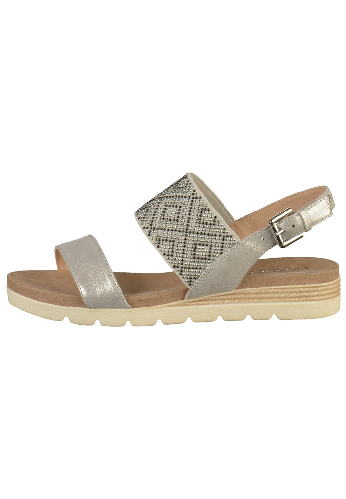 Caprice Sandalen Leder Silber - surf4shoes