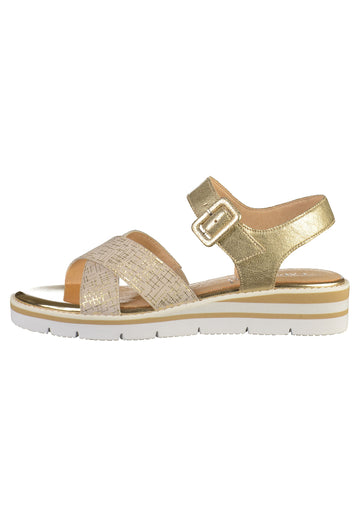 Caprice Sandalen Leder Gold - surf4shoes
