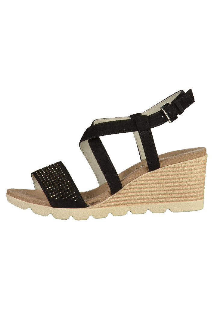 Caprice Sandalen Leder Schwarz - surf4shoes