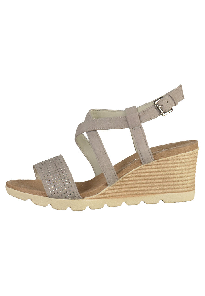 Caprice Sandalen Leder Hellgrau - surf4shoes
