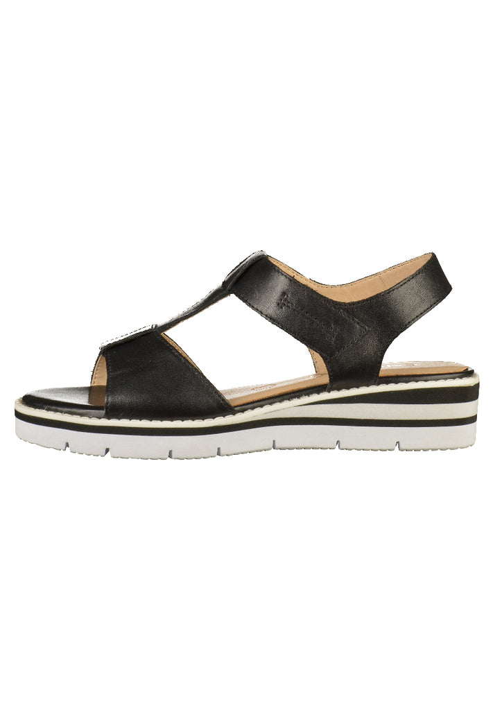 Caprice Sandalen Leder Schwarz - surf4shoes