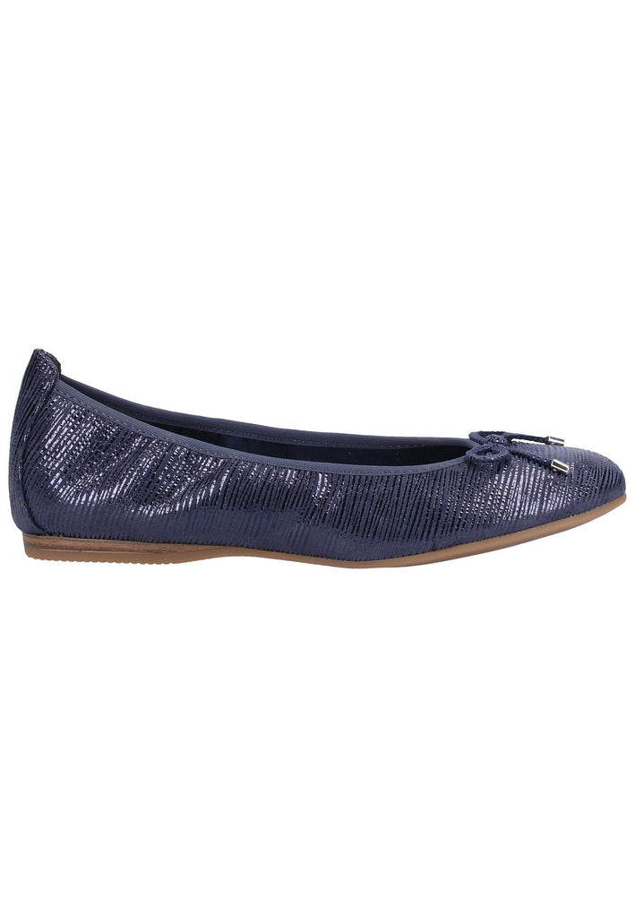 Tamaris Ballerinas Veloursleder Navy - surf4shoes