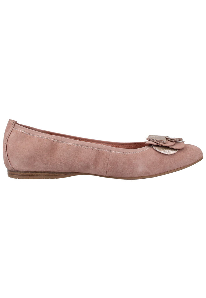 Tamaris Ballerinas Veloursleder Rosa - surf4shoes