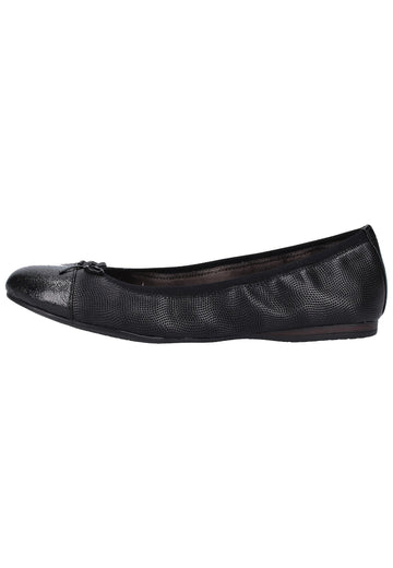 Tamaris Ballerinas Leder/Textil Schwarz - surf4shoes
