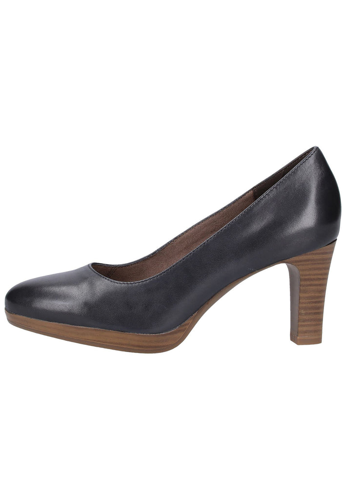 Tamaris Pumps Leder Navy - surf4shoes