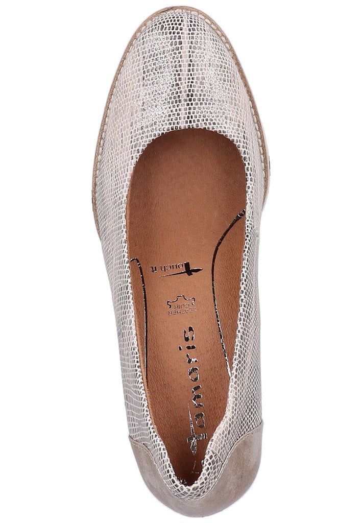 Tamaris Pumps Leder/Textil Grau - surf4shoes