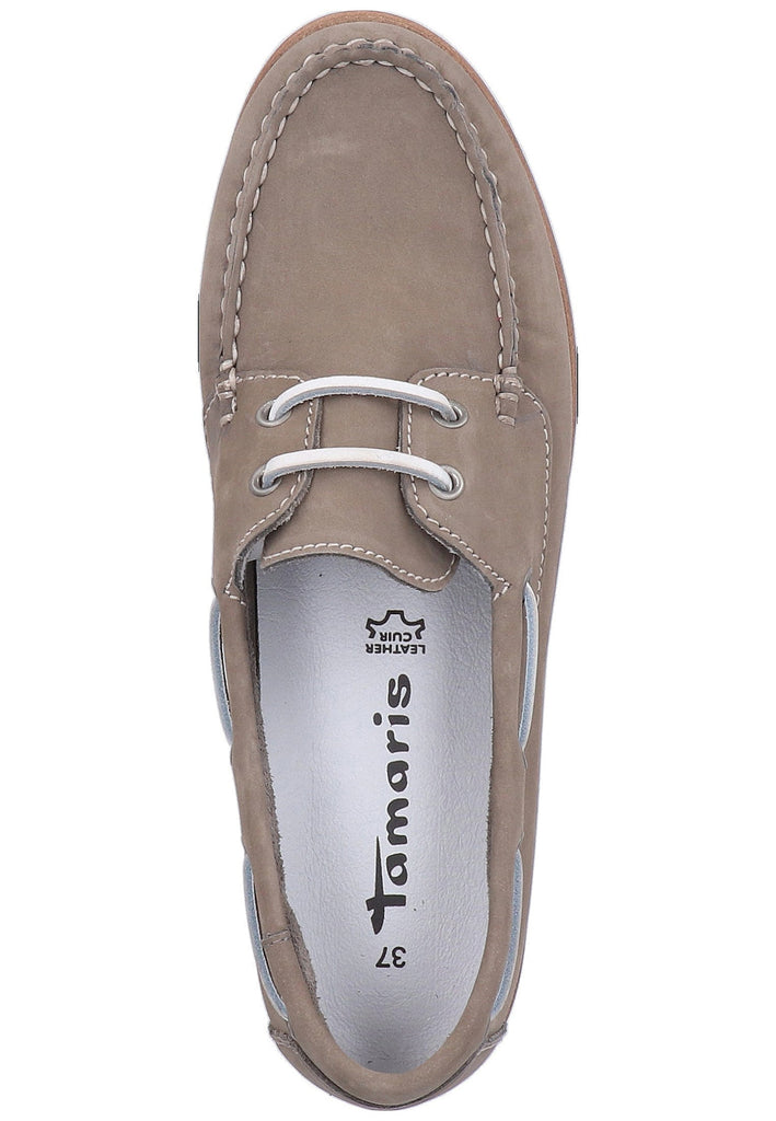 Tamaris Halbschuhe Nubukleder Grau - surf4shoes