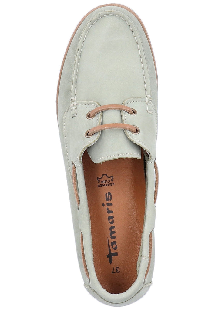 Tamaris Halbschuhe Nubukleder Hellgrün - surf4shoes