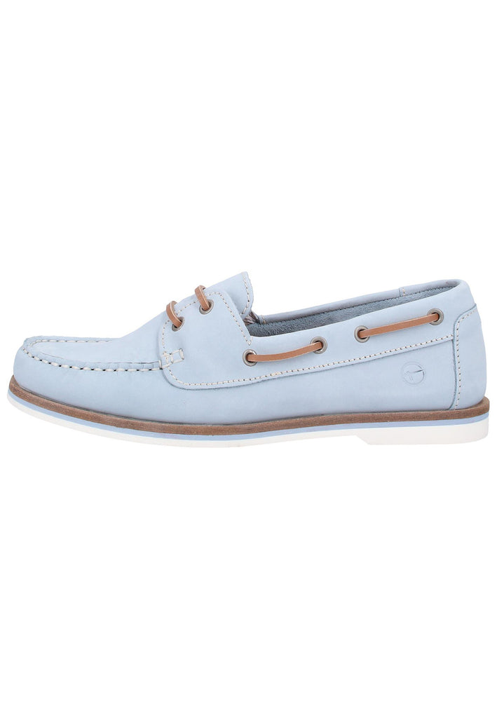 Tamaris Halbschuhe Nubukleder Blau - surf4shoes